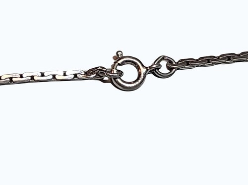 Collana catena 20" tono argento vintage con chiusura ad anello a molla - Foto 2 di 2