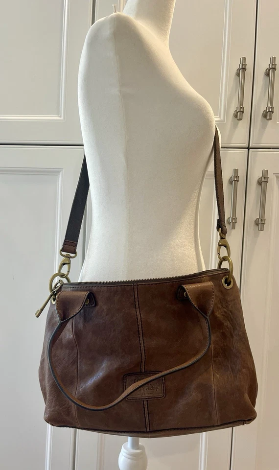 Fossil Medium Brown Leather Vintage Purse ZB4523 Shoulder Bag Crossbody Satchel - Image 2 of 4