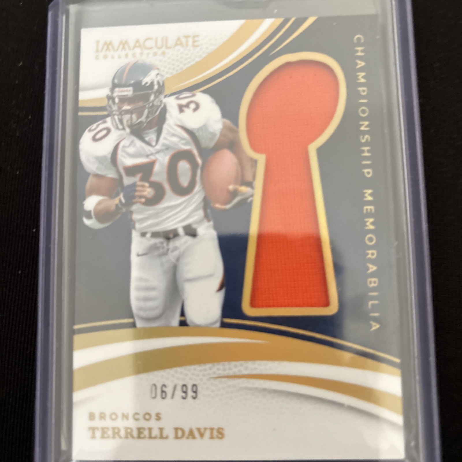 Panini 2024 Immaculate Terrell Davis Broncos Memorabilia #CM-TDS /99