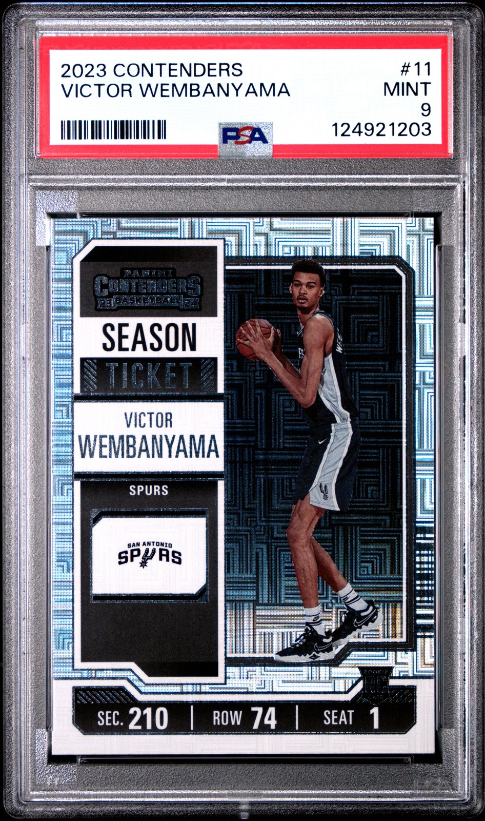 2023 CONTENDERS #11 VICTOR WEMBANYAMA PSA 9