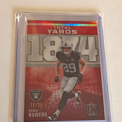 2025 Topps Signature Class Brock Bowers Raiders Zone Out ZO-22 15/25