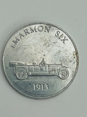 Vintage 1913 Marmon Six Sunoco Antique Car Series 2 Silver Tone