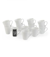 Kaffeetassen 12Er Set Henkeltassen Teetassen Mit Henkel Knochenporzellan Weiß