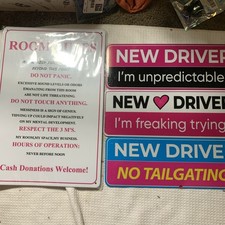 4PCS Student Driver Car Magnets, Reflective Bumper Sticker Set, Novice Free Sign