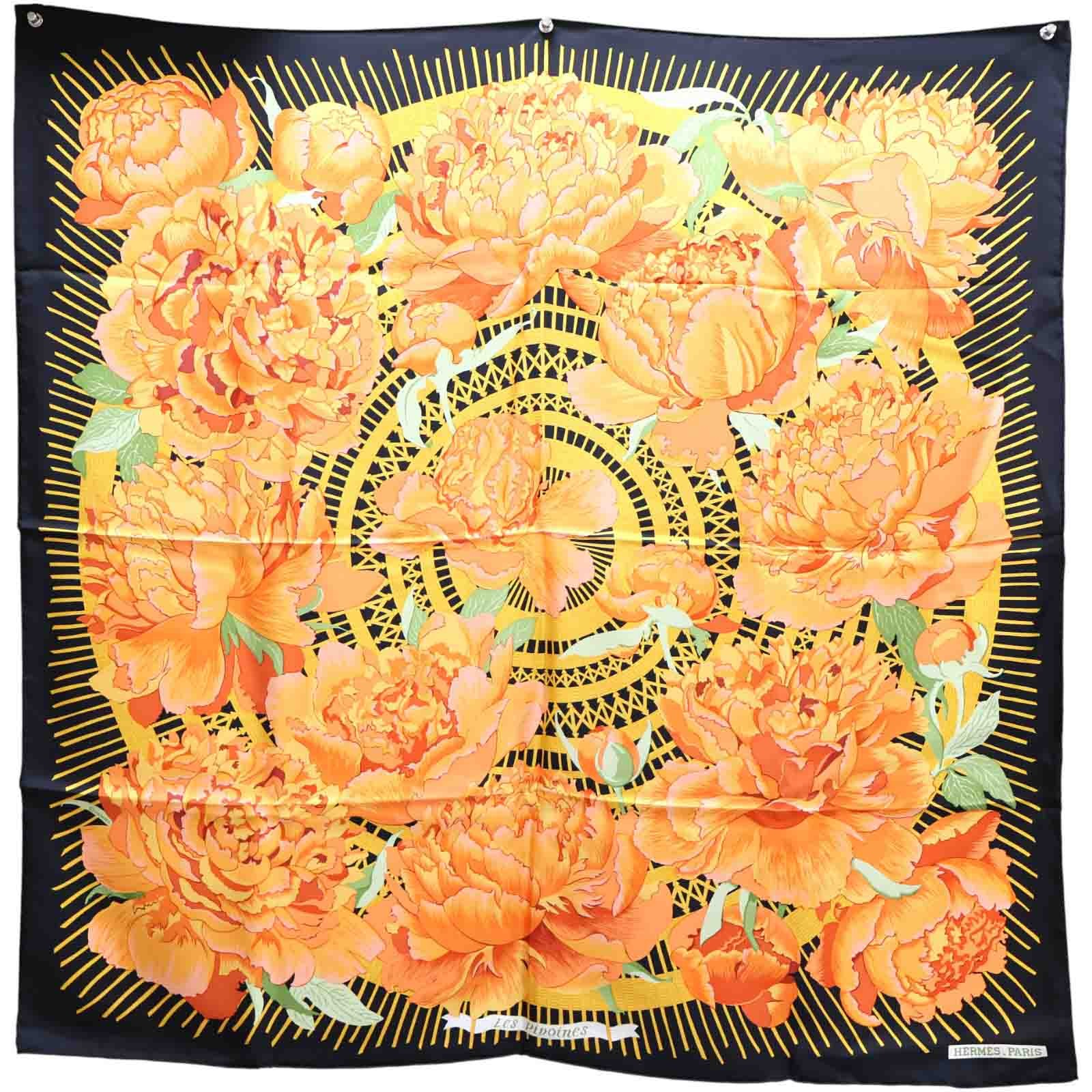 Les pivoines pink - Hermès Scarf Details | Scarf Sage