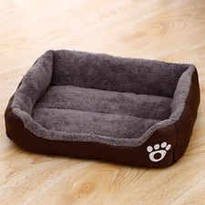 Black Dog Bed Plush Sleeping Bed for Large, Medium and Small Dogs, Non-Slip and