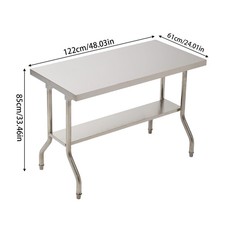 Stainless Steel Commercial Catering Table Work Bench Food Prep Kitchen Shelf UK
