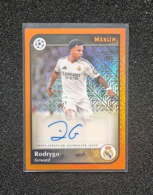 2024-25 Topps Merlin UCC Rodrygo Orange Mojo Auto /25