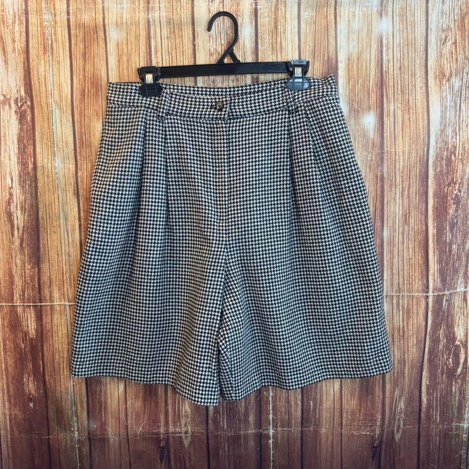 Винтажные женские плиссированные шорты Sag Harbor из шерстяной смеси с подкладкой размер 16 - Изображение 2 из 4