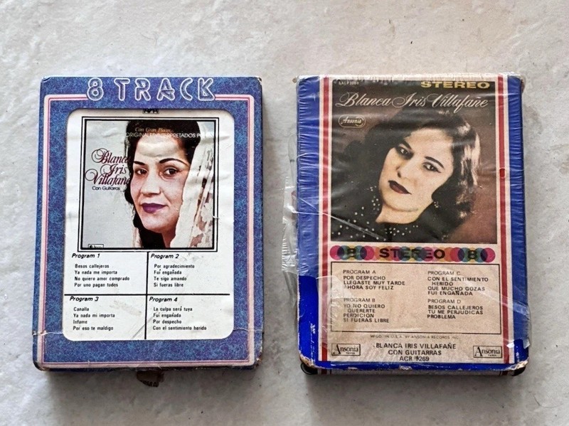  Blanca Iris Villafane 8 Track Cartridge Tape Lot - Con Guitarras - Ansonia 