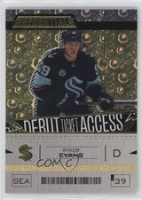 2023-24 Upper Deck Credentials Debut Ticket Access Gold /5 Ryker Evans #166 00em