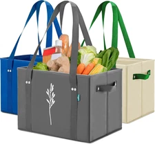 Green Bulldog Reusable Grocery Bags - Heavy Duty Reusable Shopping Tote Bags ...