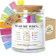 Bible Verse Jar   108 Christian Scripture Jar for 8 Emotions  Feelings  
