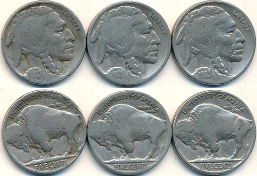 1927-1928-1929 BUFFALO NICKELS #X73                    GOOD OR BETTER CONDITION