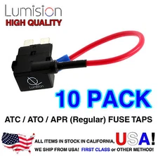 10 Pack Regular ATO ATC APR Add-A-Circuit Lumision Fuse Tap Lot Dash Cam Radar