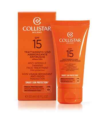 Anti-Falten Bräunungs-Gesichtscreme LSF 15 Water Resistant 50ml Collistar Solar