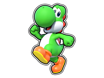 Yoshi #1 Mushroom Kingdom Sticker Waterproof Vinyl Decal Die-Cut Car