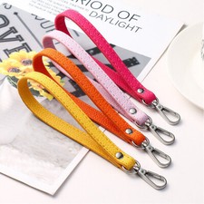 4X PU Leather Handle Wrist Strap Wristlet Solid Clutch Purse Handbag Replacement