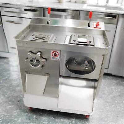 Stainless Steel Meat Grinder &Meat Cutter 6&8mm Grinding 4mm Cutting 110V 2200W