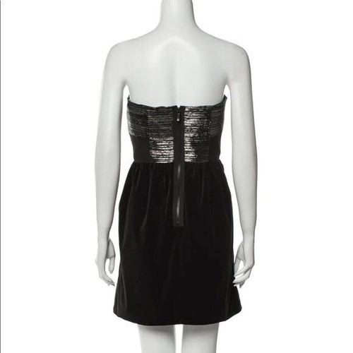 NWT Tibi Black & Silver Strapless Party Dress 10 - Picture 5 of 7