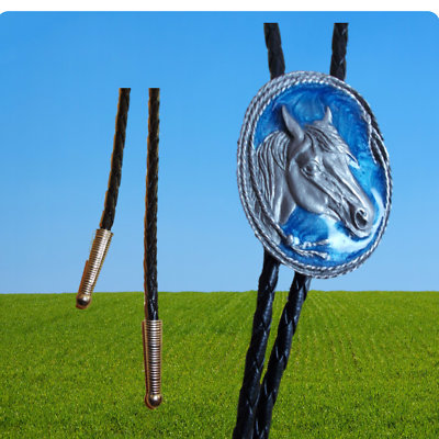 Bolo-Tie blau, Cowboy Krawatte, Line Dance