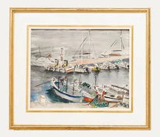 Spanish School Framed 20th Century Watercolour - El Port de la Selva