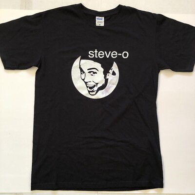 Vintage Steve-O T-Shirt Medium Blk MTV Jackass Johnny Knoxville