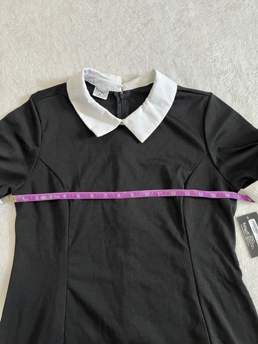 NWT Spirit Halloween Womens Size XL Collared Dress Wednesday Costume Cosplay - Picture 11 of 12