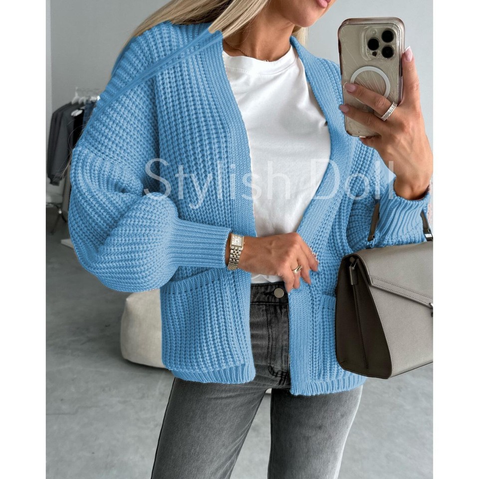 VogeLuxe | Women’s Floor-Length Chunky Knit Cardigan