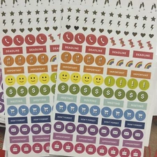 Calendar Stickers For Planner/ Journal; 10 Full Sheets Of Planner Stickers