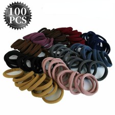 100pcs Cotton Hair Ring Thick Hair Ties Hair No Hurt Ponytail Holders