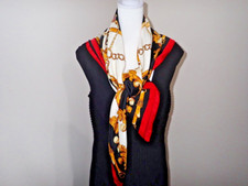 Vintage Hand Rolled 37" x 37" Scarf