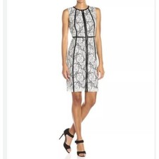 Calvin Klein White Floral Lace Dress 6