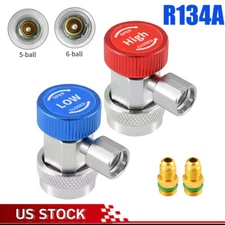 R134A Quick Coupler Adapter 1/4" SAE Male Car High and Low Side Conversion Kit