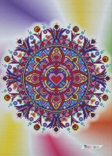 Mandala Love Bead Embroidery Kit DIY Beaded Needlepoint Stitching a3-k-816