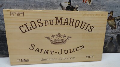 2014 CLOS DU MARQUIS ST JULIEN MEDOC WOOD WINE PANEL END WP-19