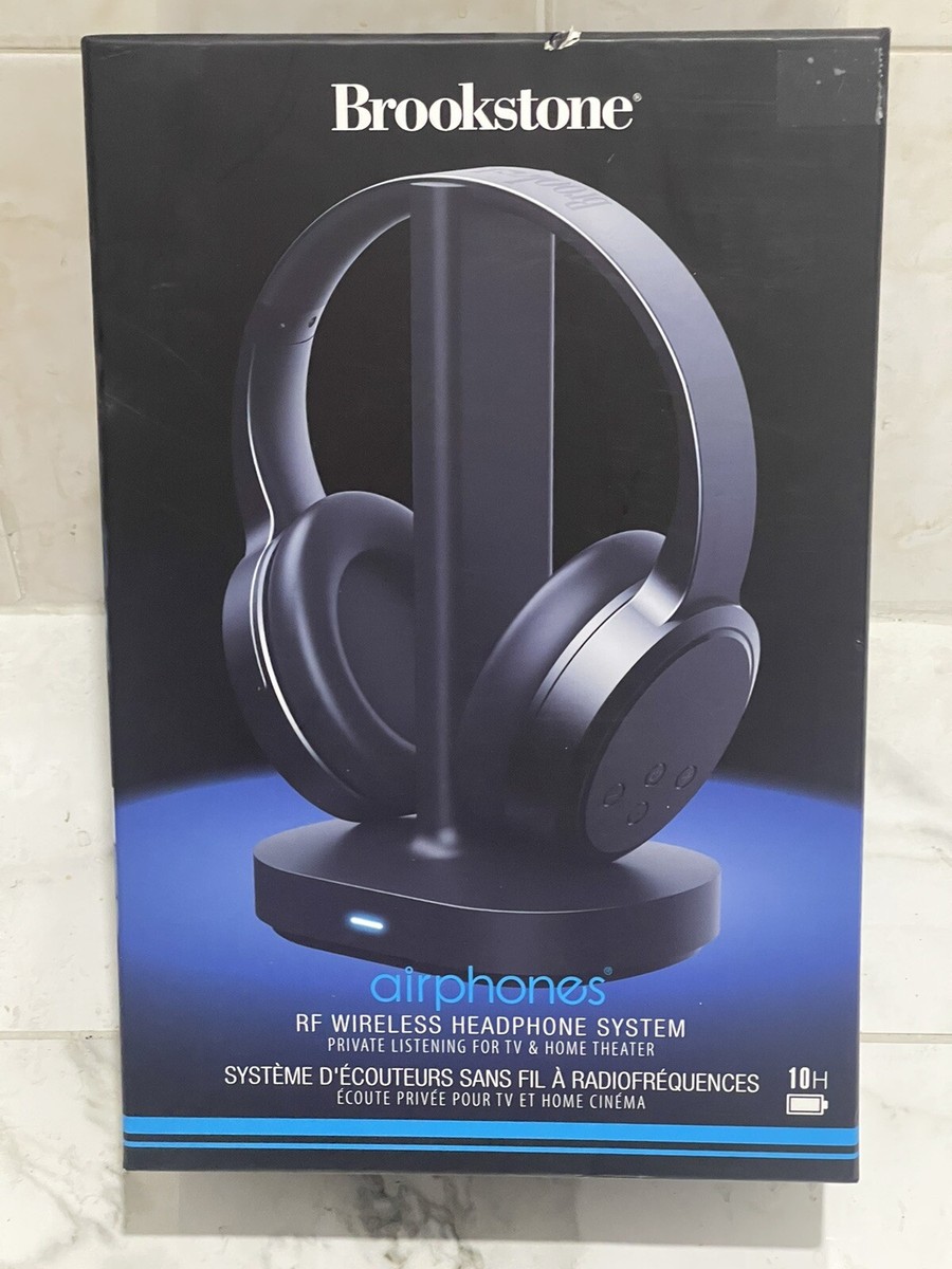Brookstone Airphones Wireless RF TV Headphones with Audio/Charging