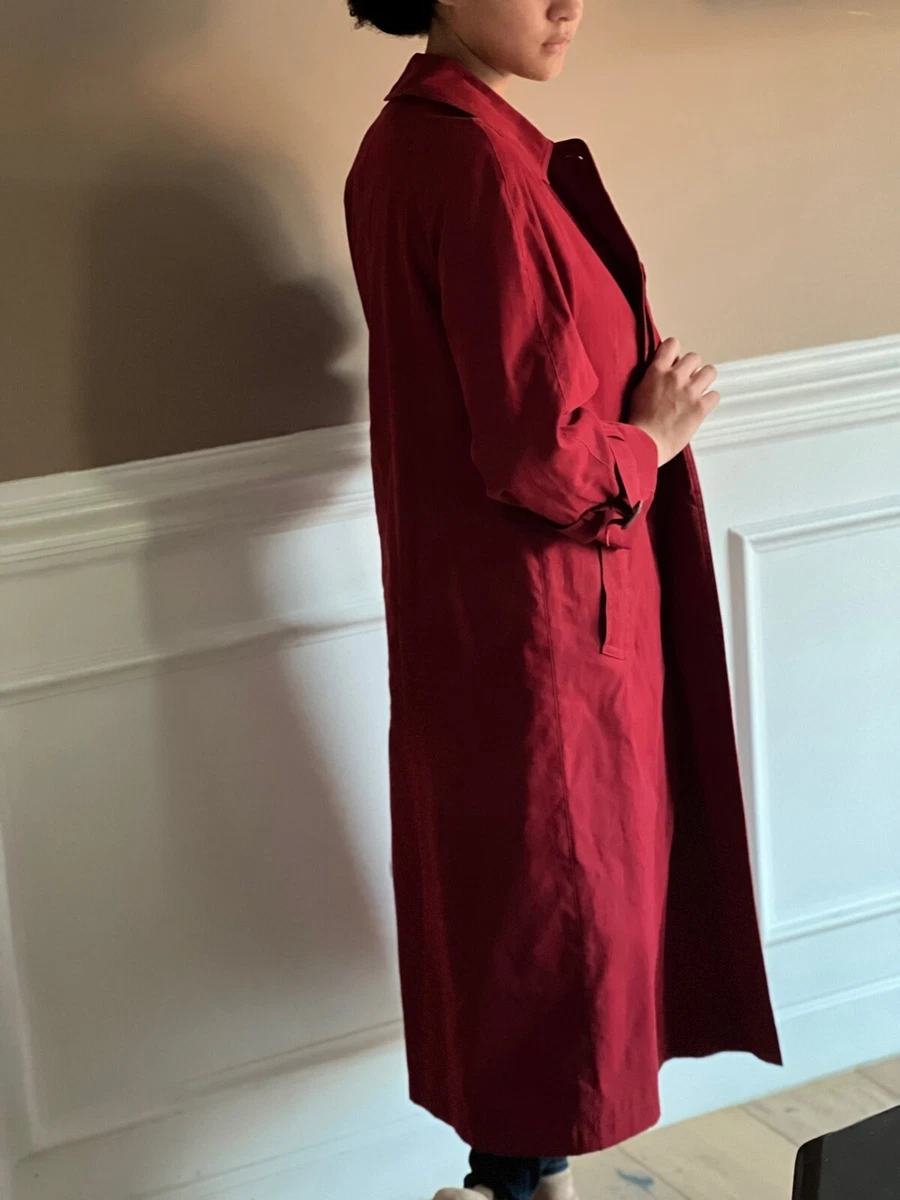 Vintage red burberry sales trench coat