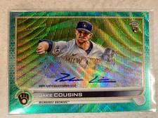 2022 Topps Chrome Jake Cousins R /C Aqua Wave #d 102/199