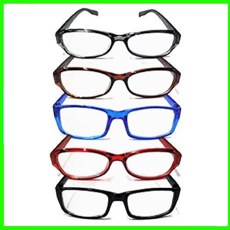 OCCHIALI DA LETTURA DONNA UOMO VARI COLORI CON CUSTODIA TRASPARENTE + CORDINO VA