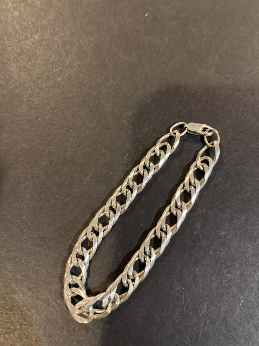 VINTAGE STERLING SILVER DOUBLE LINK BRACELET
