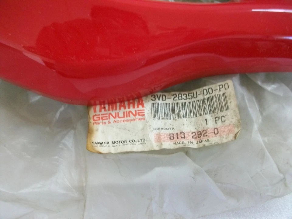New! NOS! 1992 Yamaha TDM850 Vivid Red Cocktail Side Panel TDM 850 Cover Fairing Foto 3 de 4