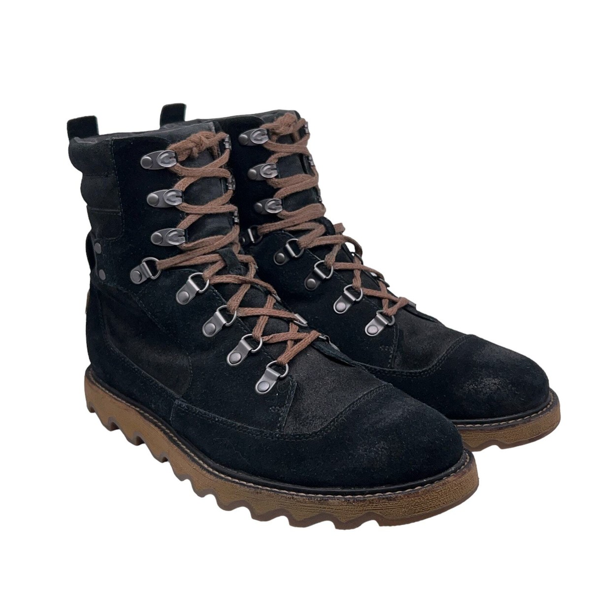 Sorel Mens Size 8.5 Mad Mukluk Boots Suede Leather Hawk Water Resistant Black Sorel Black Suede Boots for Men for Sale | Shop New & Used  main image 3