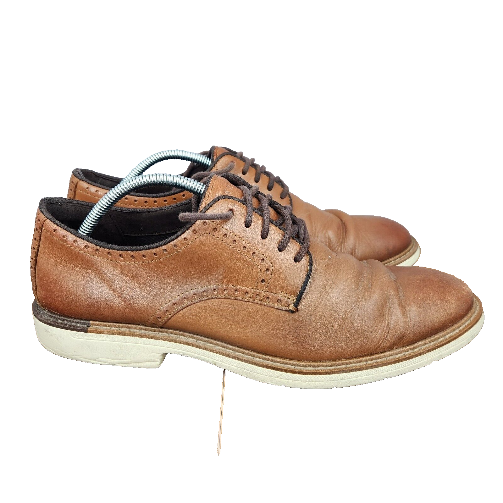 SAOLA Scarpe Oxford Cole Haan uomo 11 M vanno a punta liscia pelle marrone Oxford casual