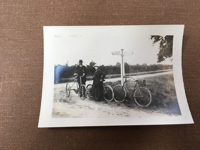 CLERICAL CYCLIST LYFORD CHARNEY DENCHWORTH /HANNEY WANTAGE WHERE TODAY 1920s