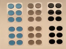 Drum dampening gel mutes for snare tom overtone muffles BLUE BLACK CHARCOAL PADS