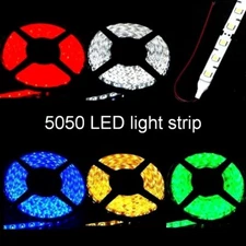 5050 LED strip waterproof adhesive backing lead wire red white blue yellow green