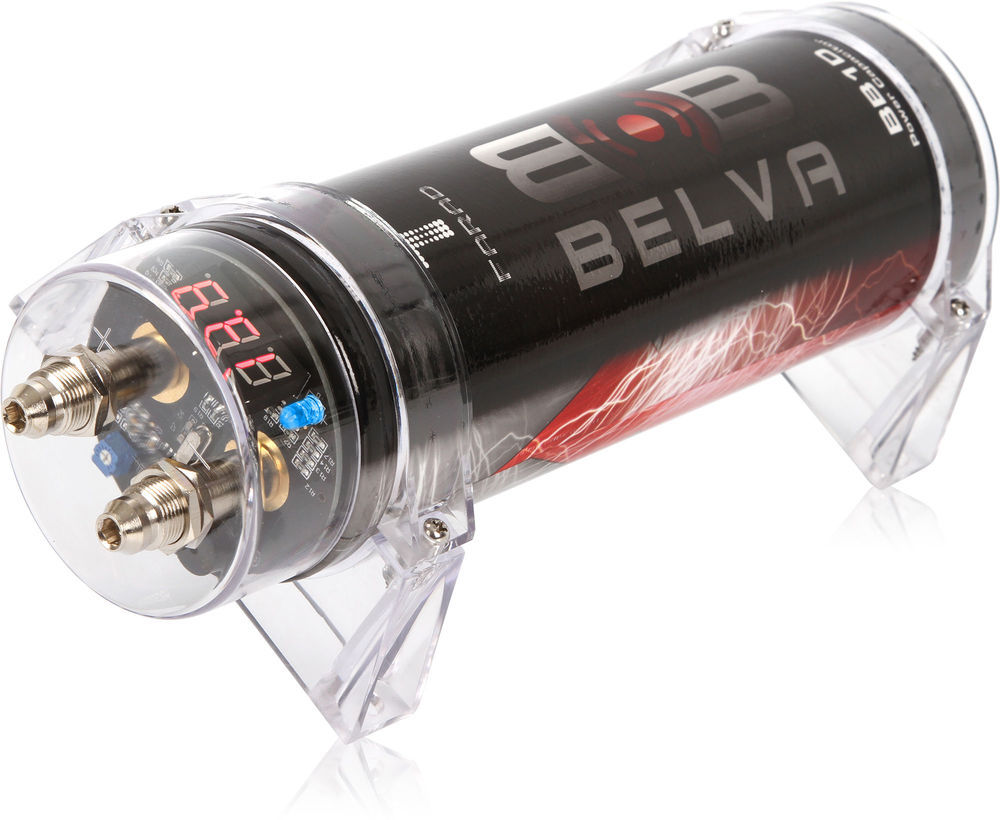 Belva BB1D 1.0 Farad Car Audio Power Capacitor/Cap w/ Digital Red Display-animated-img