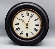 große antike  Schuluhr französisch 2.H.19.Jh mechanisch  D38cm