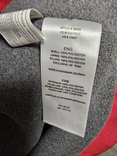 Trimark Mens Red Coat JB Hunt Logo Size XL Fleece Lined image 7